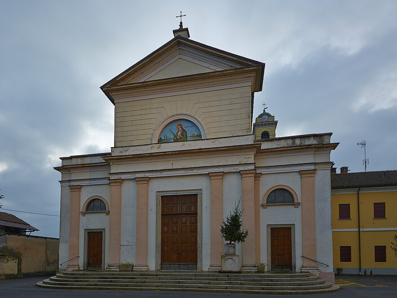 Facade of the Church of San Bartolomeo in Bastida Pancarana